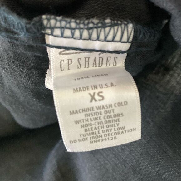 CP Shades 100% Linen Black Laganlook Oversized Pocket Long Sleeve Cooling Dress - Picture 6 of 8